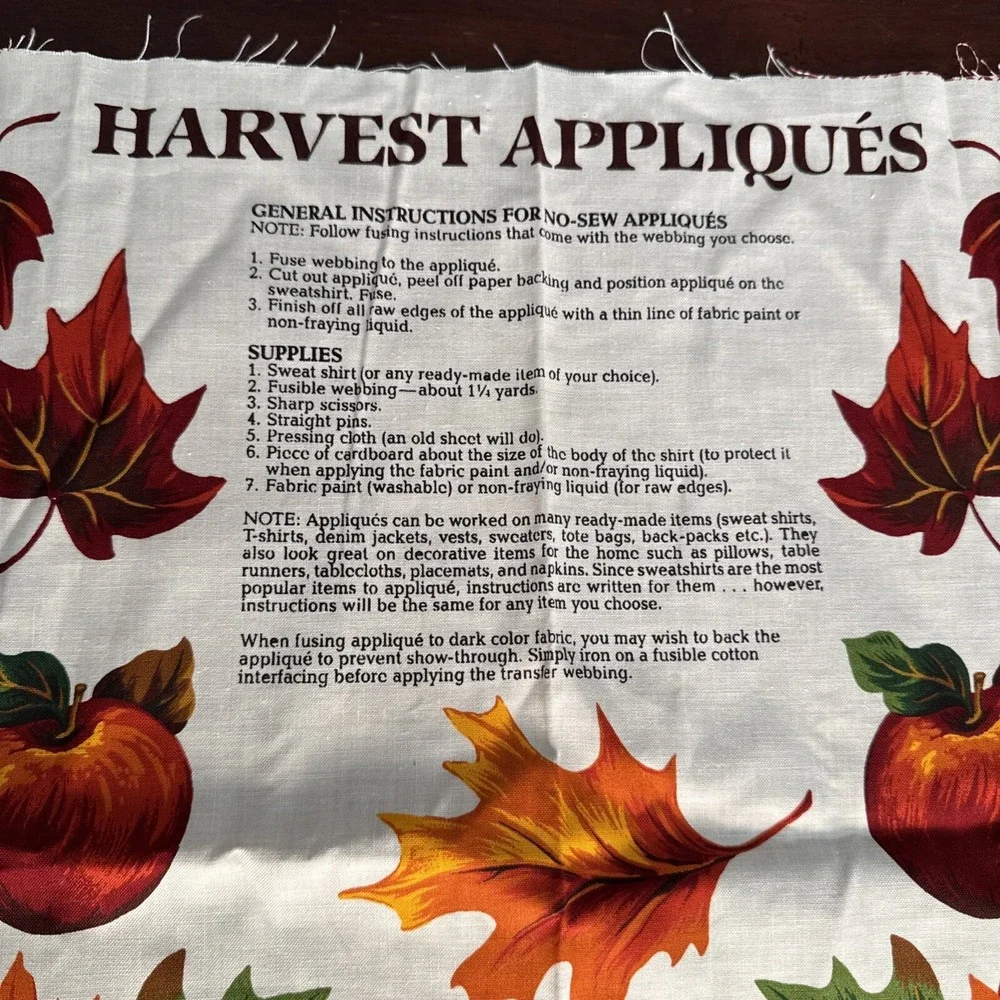 VIP Cranston Fabric Panel Appliques Autumn Fall Harvest Cut & Sew Pumpkin Leaves